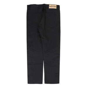 Black Denim Slim Straight Pants - Black