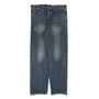 Washed Denim DP Basic Pants - Indigo