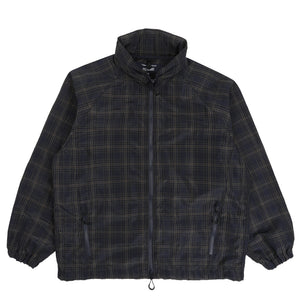 Polyester Ramie Check Jacket - Navy