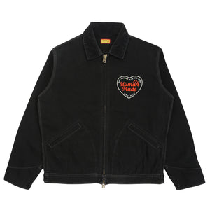 Zip-Up Work Jacket - Black