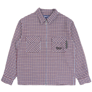 Zip-Up Flannel Shirt - Slate Blue