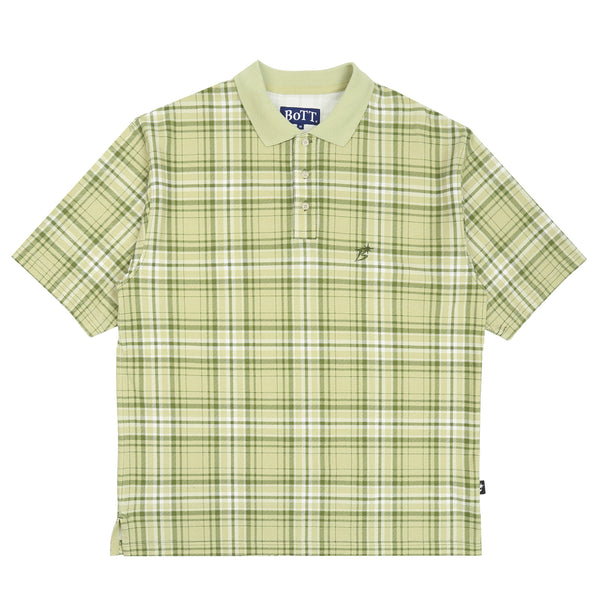トップス NEW BEGING plaid pattern Polo Shirt Plaid S/S Polo Shirt - Green – Supply Store