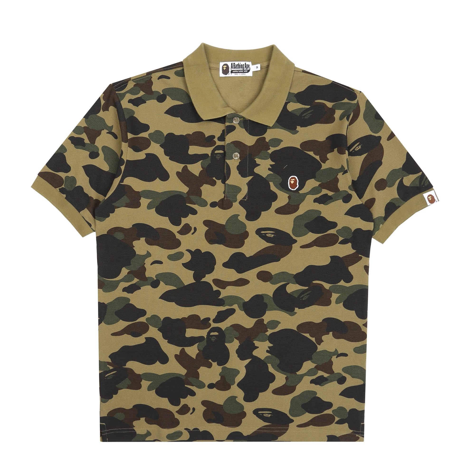 トップス A Bathing Ape 1ST CAMO ONE POINT POLO S 1st Camo One Point Polo Shirt - Green – Supply Store