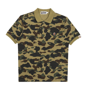 1st Camo One Point Polo Shirt - Green