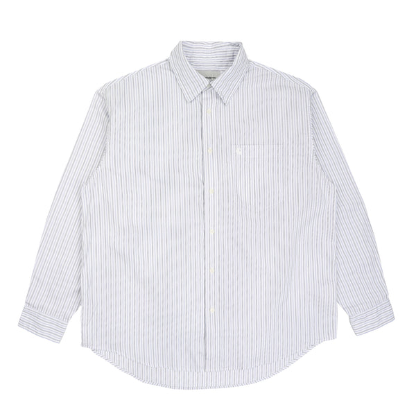 L/S Keene Shirt-Keene Stripe, White