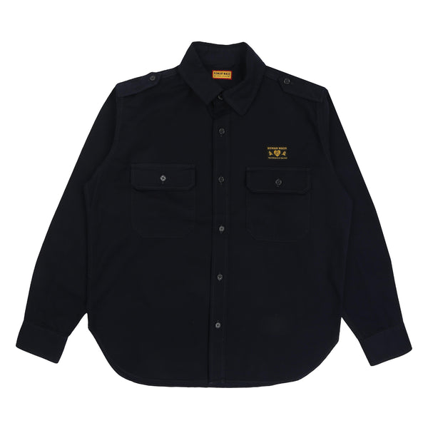 Twill Epaulette Shirt - Navy