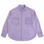 Overdye Cotton Twill Big Shirt - Purple