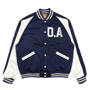 Satin Stadium Jacket - Navy