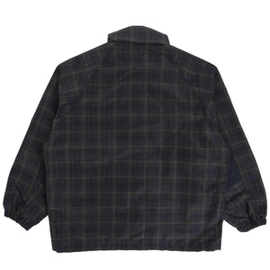 Polyester Ramie Check Jacket - Navy