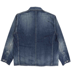 Washed LW Denim Coverall Jacket - Indigo