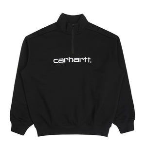 Script Half Zip Sweatshirt - Black/White