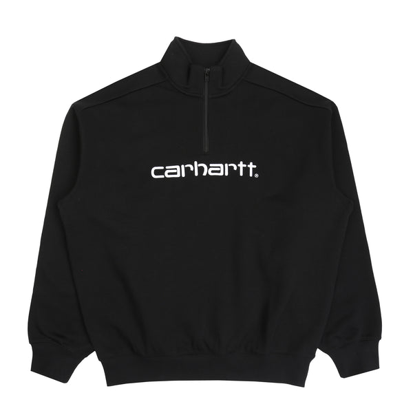 Script Half Zip Sweatshirt - Black/White