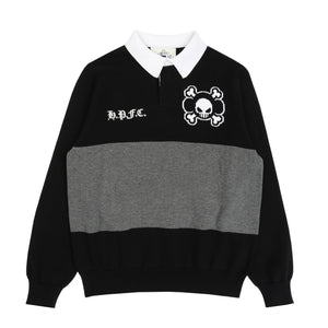 Game Over Knit Polo - Black/Grey