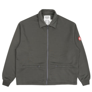 PE Jersey Collared Zip Up - Charcoal