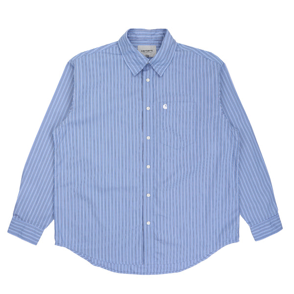 L/S Keene Shirt-Keene Stripe, Curacao