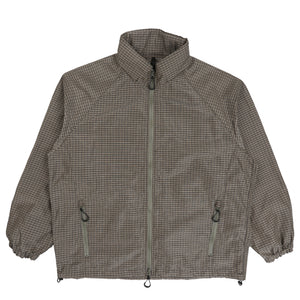 Polyester Ramie Check Jacket - Khaki