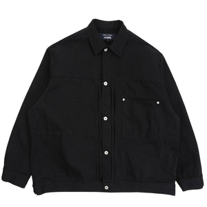 Denim Garment Washed Jacket - Black