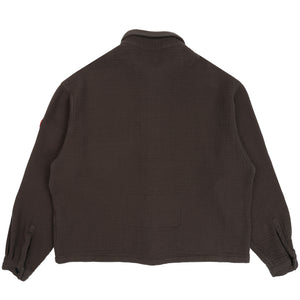 Cotton Gauze Short Shirt Jacket - Charcoal