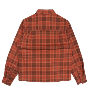 Plaid Denim Button-Up - Light Brown