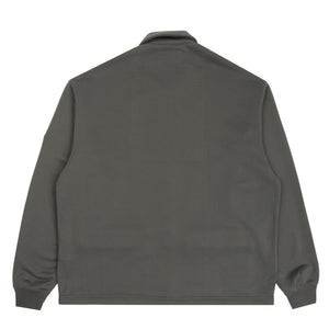 PE Jersey Collared Zip Up - Charcoal