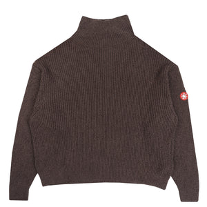 Loose Neck Cotton Rib Knit - Charcoal