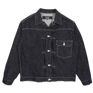 Cotton Reactive Denim Jacket - Navy/White