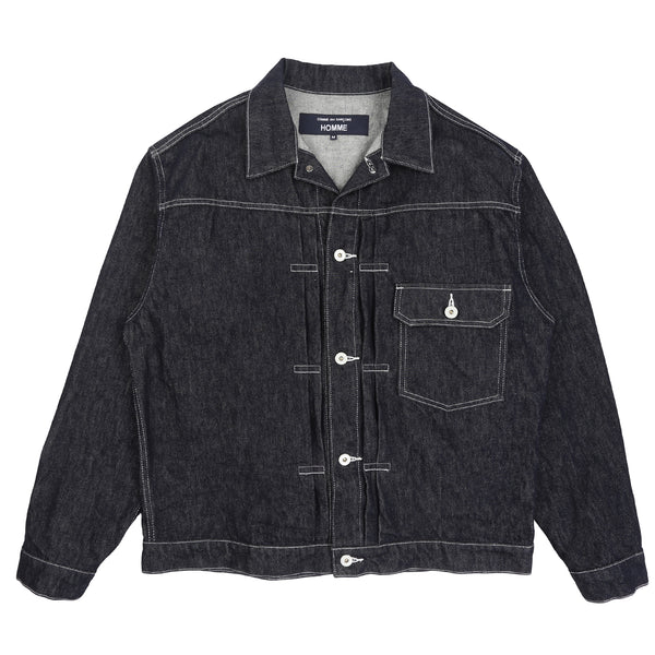 Cotton Reactive Denim Jacket - Navy/White