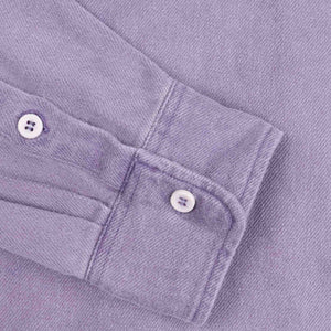 Overdye Cotton Twill Big Shirt - Purple