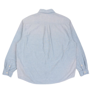 L/S Painter Shirt-Blue worn used, splatter