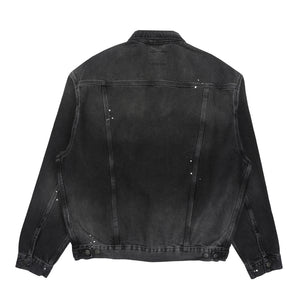 Helston Jacket-Black destroy wash