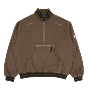 Fleece Half Zip Up - Khaki