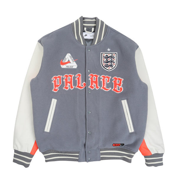 Nike x England x Palace Varsity Jacket - Pewter Grey