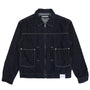 Washed LW Denim Zip Jacket - Indigo