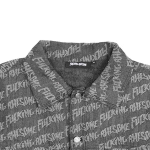 Herringbone Work Jacket  - Black Grey