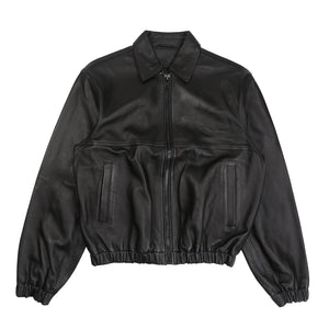 Leather Work Jacket - Black