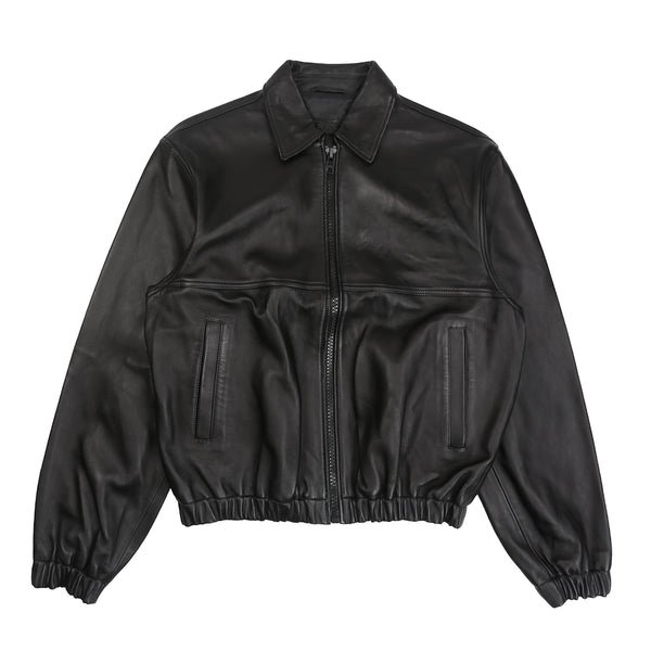 Leather Work Jacket - Black