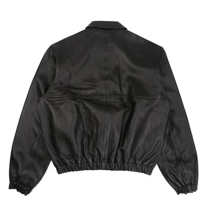 Leather Work Jacket - Black
