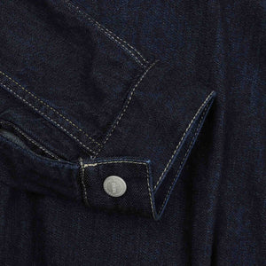 Washed LW Denim Zip Jacket - Indigo