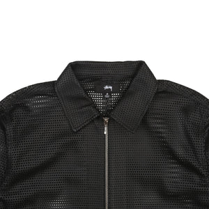 ZIP SHIRT PERFORATED LEATHER