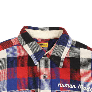 Wool Check Shirt Jacket - Red