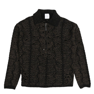 Polo Cable Knit  - Brown