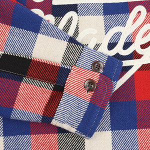Wool Check Shirt Jacket - Red