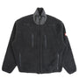 Stand Collar Boa Zip Up - Grey