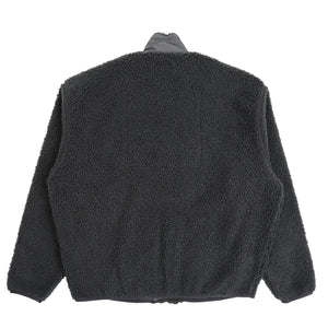 Stand Collar Boa Zip Up - Grey