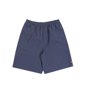 Baggy Seersucker Beach Short -  Blue