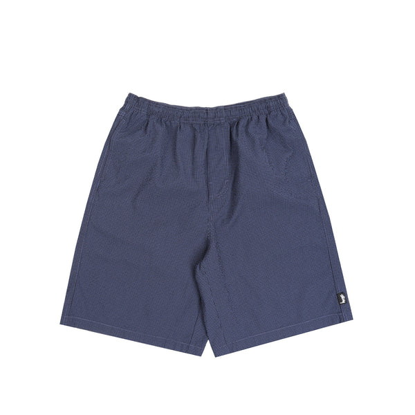 Baggy Seersucker Beach Short -  Blue