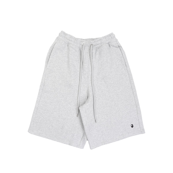 One Point Relaxed Fit Sweat Shorts - Grey