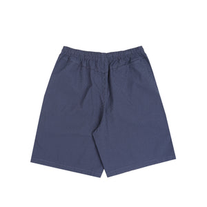 Baggy Seersucker Beach Short -  Blue