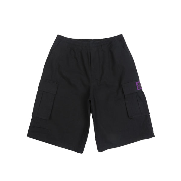 Rip Stop Cargo Shorts - Black