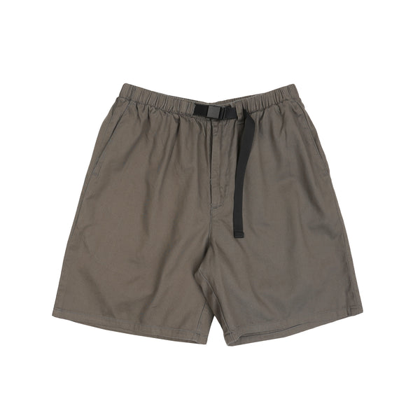 Clasp Twill Webbing Shorts - Charcoal
